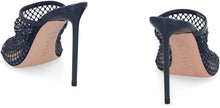 Carica l'immagine nel visualizzatore di Gallery, Mules Crystal Fishnet in pelle
