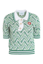 Carica l'immagine nel visualizzatore di Gallery, Polo in maglia con motivo jacquard
