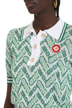 Carica l'immagine nel visualizzatore di Gallery, Polo in maglia con motivo jacquard
