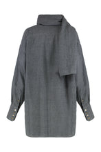 Load image into Gallery viewer, Georgia shirt with removable wool scarf
