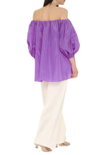 Carica l'immagine nel visualizzatore di Gallery, Off-shoulders top in seta
