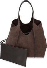 Carica l'immagine nel visualizzatore di Gallery, Borsa shopping T Timeless Media in pelle scamosciata
