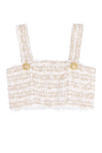 Carica l'immagine nel visualizzatore di Gallery, Crop top in tweed lurex
