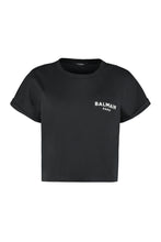 Carica l'immagine nel visualizzatore di Gallery, T-shirt crop con logo
