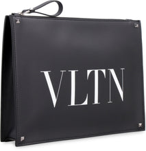 Carica l'immagine nel visualizzatore di Gallery, Valentino Garavani - Clutch in pelle con logo
