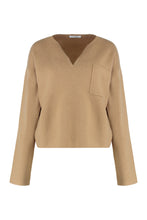 Carica l'immagine nel visualizzatore di Gallery, Pullover beige Zibello in lana e cashemire

