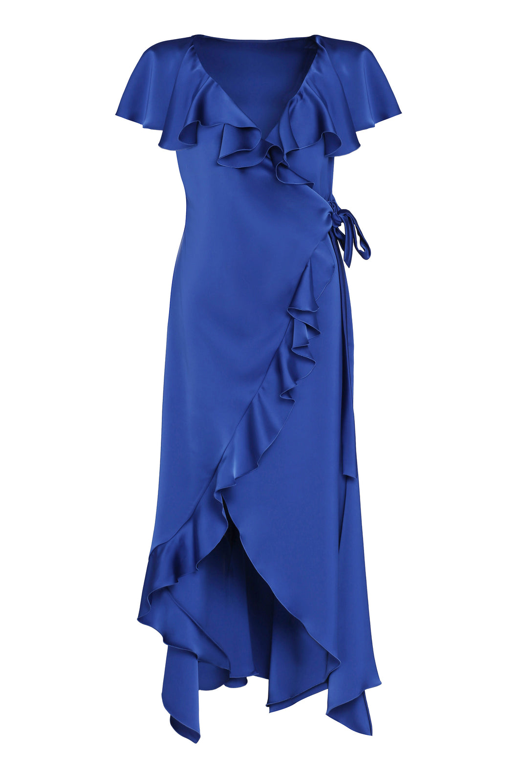 Satin drap-dress