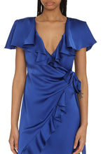 Load image into Gallery viewer, Satin drap-dress
