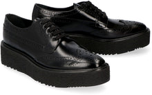 Load image into Gallery viewer, Leather brogue shoes with platform
