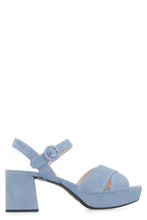 Load image into Gallery viewer, Suede heeled sandals
