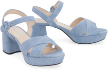 Load image into Gallery viewer, Suede heeled sandals
