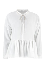 Carica l'immagine nel visualizzatore di Gallery, Blusa in seta con volant
