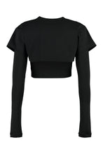 Carica l'immagine nel visualizzatore di Gallery, Crop top Le Double a maniche lunghe
