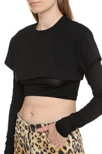 Carica l'immagine nel visualizzatore di Gallery, Crop top Le Double a maniche lunghe
