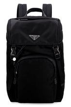 Load image into Gallery viewer, Leather details nylon backpack
