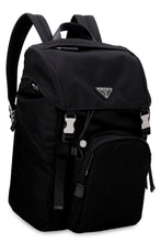 Load image into Gallery viewer, Leather details nylon backpack
