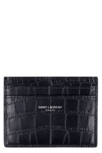 Load image into Gallery viewer, Croco-print leather card holder
