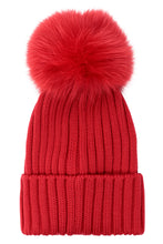Carica l'immagine nel visualizzatore di Gallery, Cappello in maglia a coste con pon-pon
