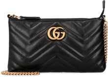 Carica l'immagine nel visualizzatore di Gallery, Wallet on chain GG Marmont in pelle
