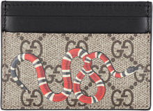 Carica l'immagine nel visualizzatore di Gallery, Portacarte in tessuto GG Supreme stampa serpente
