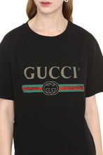 Carica l'immagine nel visualizzatore di Gallery, T-shirt oversize in cotone con logo
