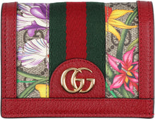Load image into Gallery viewer, Ophidia GG Flora fabric wallet
