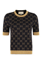 Carica l'immagine nel visualizzatore di Gallery, Pullover in cotone jacquard GG
