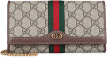 Carica l'immagine nel visualizzatore di Gallery, Wallet on chain Ophidia in tessuto GG Supreme
