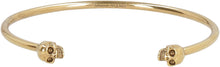 Carica l'immagine nel visualizzatore di Gallery, Bracciale Twin Skull in ottone
