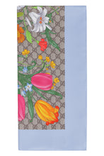 Carica l'immagine nel visualizzatore di Gallery, Foulard in seta con stampa GG Flora

