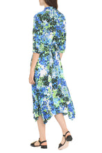 Carica l&#39;immagine nel visualizzatore di Gallery, Abito chemisier in seta stampata
