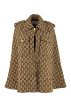 Carica l'immagine nel visualizzatore di Gallery, Mantella in lana con logo jacquard
