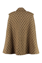 Carica l'immagine nel visualizzatore di Gallery, Mantella in lana con logo jacquard
