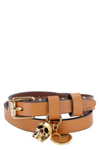 Carica l'immagine nel visualizzatore di Gallery, Bracciale doppio giro in pelle con pendente Skull
