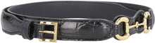 Load image into Gallery viewer, Leather belt with metal horsebit
