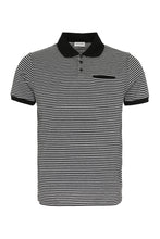 Load image into Gallery viewer, Striped cotton polo shirt
