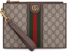Carica l'immagine nel visualizzatore di Gallery, Clutch Ophidia in tessuto GG Supreme con nastro web
