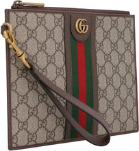 Carica l'immagine nel visualizzatore di Gallery, Clutch Ophidia in tessuto GG Supreme con nastro web
