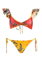 Carica l'immagine nel visualizzatore di Gallery, Bikini Ginger Frill Shoulder con reggiseno a triangolo
