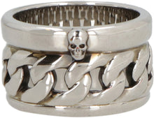 Carica l'immagine nel visualizzatore di Gallery, Anello Skull in metallo argentato
