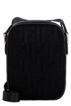 Load image into Gallery viewer, Leather and nylon messenger bag
