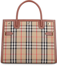 Load image into Gallery viewer, Title bag in leather and Vintage Check fabric
