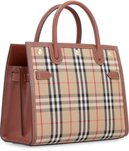 Load image into Gallery viewer, Title bag in leather and Vintage Check fabric
