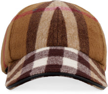 Load image into Gallery viewer, Check motif wool baseball cap
