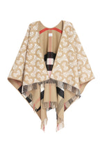 Carica l'immagine nel visualizzatore di Gallery, Mantella in lana con logo jacquard
