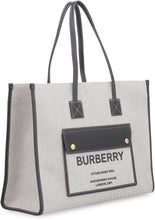 Carica l'immagine nel visualizzatore di Gallery, Tote bag Freya media in pelle e tessuto
