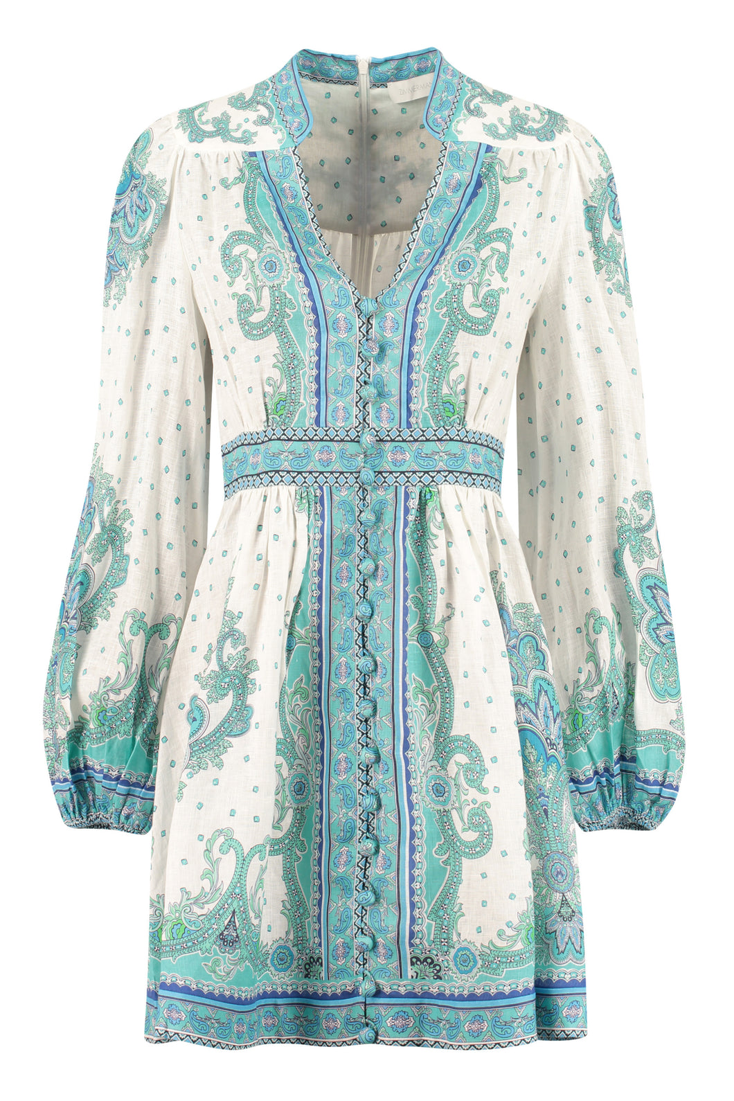Printed linen dress