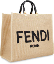 Carica l'immagine nel visualizzatore di Gallery, Borsa shopping Sunshine in paglia intrecciata
