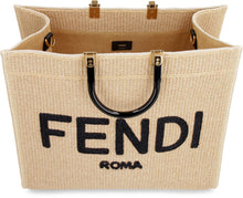 Carica l'immagine nel visualizzatore di Gallery, Borsa shopping Sunshine in paglia intrecciata
