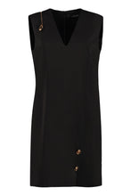 Load image into Gallery viewer, Decorative buttons sheath dress
